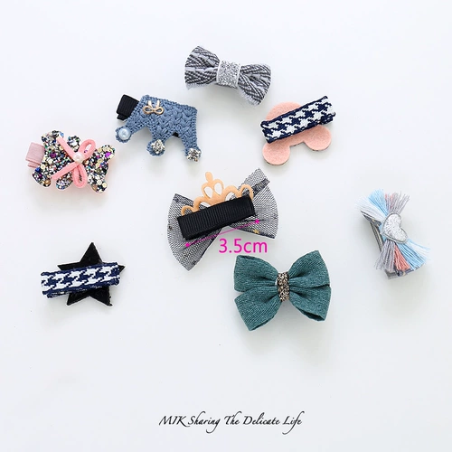 Детская милая заколка для волос с бантиком, детский безвредный аксессуар для волос, не повреждает волосы