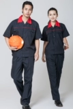 Лето короткоклассные рабочие сервисные услуги Установите мужские и женские фабрики униформы труда, повторно обработанные автобусорующимися наполовину рабочей вышивкой персонажей 231 модели модели