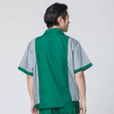 Летний зеленый комбинезон для работы, короткий рукав