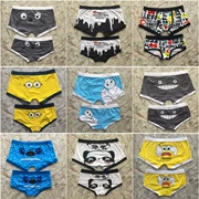 2 gói Cotton mới hoạt hình cặp đôi đồ lót nam boxer nữ tam giác bông gợi cảm đồ lót dễ thương