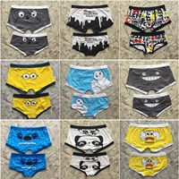 2 gói Cotton mới hoạt hình cặp đôi đồ lót nam boxer nữ tam giác bông gợi cảm đồ lót dễ thương đồ lót đôi giá rẻ