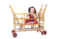 Cũ Bắc Kinh xe tre nhỏ nhẹ xe đẩy tre thủ công ngồi ngả ghế đôi tre xe đẩy đôi - Xe đẩy / Đi bộ xe đẩy em bé seebaby