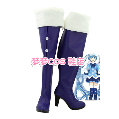 taobao agent Number 2005 VOCALOID Snow Miku COSPLAY Shoes COS Shoes