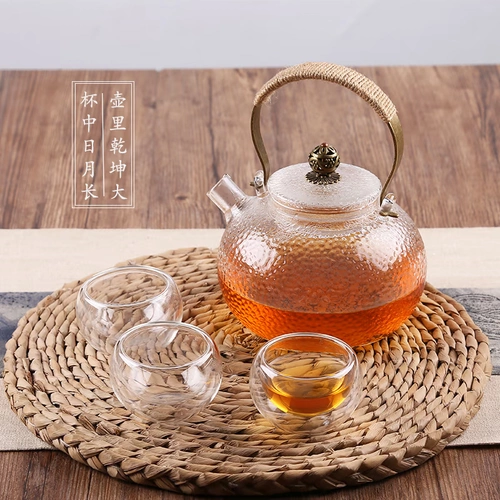 Стеклянная двойная слоя кунг -фу чая чашка чашка чайная чашка чайная чашка мастер чашка высокой температуры