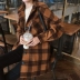 Áo khoác kẻ sọc mỏng của Học viện thời trang Retro Học viện Retro 2019 áo khoác mùa xuân mới phổ biến - Accentuated eo áo Accentuated eo áo