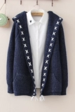 Весенний японский свитер, куртка, кардиган с капюшоном для школьников, коллекция 2021, оверсайз