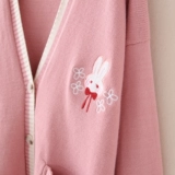 Весенний японский кардиган, свитер, трикотажная милая куртка для школьников, оверсайз, с вышивкой