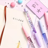 [韩国创意网红仙女棒中性笔抖音同款炫彩流沙签字笔小清新少女心笔]