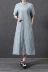 Trung Quốc sửa khóa nữ retro cotton ngắn tay áo bên sườn sườn xám sườn dài mùa hè - Sản phẩm HOT