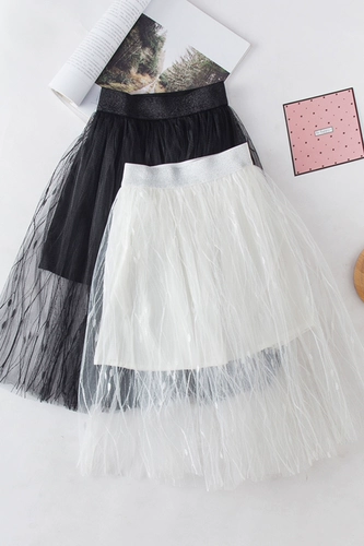 Детская белая длинная юбка для принцессы, юбка-пачка, коллекция 2021