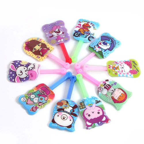 Детский мультяшный пластиковый портативный переносной складной маленький круглый веер