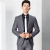 Bộ đồ vest nam phiên bản Hàn Quốc của bộ đồ kinh doanh tự tu phù hợp với bộ đồ nam chuyên nghiệp áo khoác chú rể chú rể - Suit phù hợp Suit phù hợp
