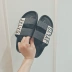2018 mùa hè Hàn Quốc thời trang nam dép xu hướng chữ cái một từ kéo hoang dã dép giản dị tắm kéo người đàn ông dép nam hàng hiệu Dép