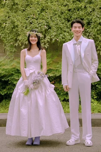 Свежее свадебное платье подходит для фотосессий, парная одежда для влюбленных, в корейском стиле, в цветочек