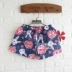 Bông nhà ba điểm quần short của phụ nữ bông gạc đôi thoáng khí tươi hoa năm điểm quần ngủ mùa hè phần mỏng cotton