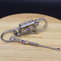 Синяя бамбуковая ухочистка из нержавеющей стали