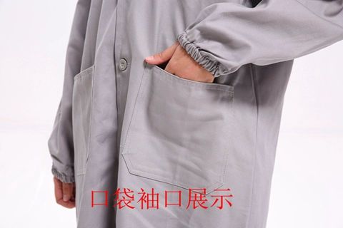 Весь -коттон синий экспериментальный пальто с длинным складом