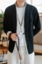 Mùa xuân áo gió nam áo khoác Trung Quốc phong cách linen cardigan người đàn ông retro của Trung Quốc phong cách Hanfu cộng với phân bón để tăng quần áo