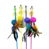 Bell Feather Long Pole дразнить кошачьи палочка милая кошачья кошачья игрушка кота в котят
