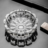 Стеклянная креативная маленькая пепельница для офиса, европейский стиль, делается под заказ, с печатью вашего логотипа