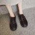 2017 Hàn Quốc đầu tròn tie giúp đỡ thấp Martin giày nữ Nhật Bản retro sinh viên Harajuku đáy dày đầu lớn giày thủy triều Giày cắt thấp