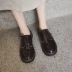 2017 Hàn Quốc đầu tròn tie giúp đỡ thấp Martin giày nữ Nhật Bản retro sinh viên Harajuku đáy dày đầu lớn giày thủy triều