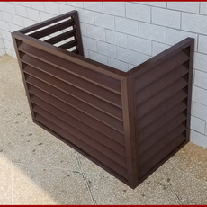 Алюминиевые жалюзи 空调外机保护罩铝合金百叶格栅机置物架遮挡空调外机罩防雨防尘罩