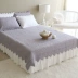 Hàn Quốc nhập khẩu màu xám Mỹ Hàn Quốc quilted bed quilt nệm Châu Âu quilted bed quilted quilted bed cover ba mảnh ga nệm 1m6 Trải giường