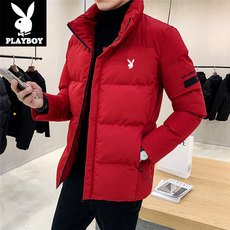 Пуховик мужской 花花公子羽绒服男士短款潮牌冬季棉衣2023年新款帅气加厚立领外套