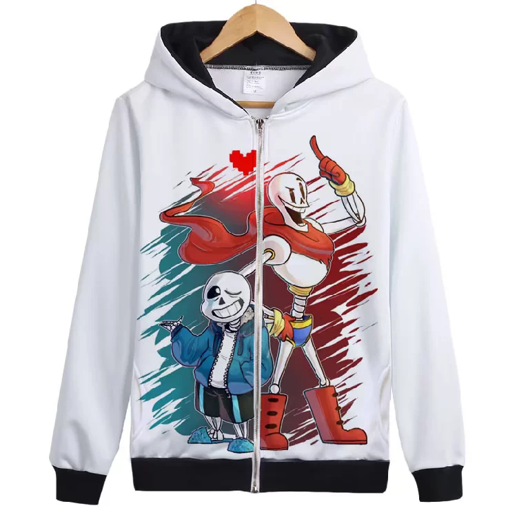 Sweatshirt with hood with zipper for men and women for students, autumn jacket