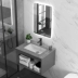 Tủ phòng tắm kết hợp tấm đá lưu vực chậu rửa treo tường gương thông minh đơn giản tích hợp chậu gốm chậu rửa chậu rửa lavabo chữ nhật 