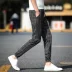 Mùa thu đông 9 chàng trai thể thao giản dị mùa đông cá tính khác xa nam triều đẹp trai phiên bản Hàn Quốc xu hướng quần 9 điểm 8 quần đùi Crop Jeans