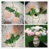 Mô phỏng Hyacinth Hydrangea Dandelion Onion Ball Home Living Room Trang trí Hoa Đặt hoa Hoa giả Hình xăm - Hoa nhân tạo / Cây / Trái cây đào đông đỏ giả Hoa nhân tạo / Cây / Trái cây