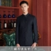Bộ đồ Trung Sơn phù hợp với nam giới thanh niên Trung Quốc cổ áo đứng hiệu suất tự tu luyện cổ điển váy cưới chú rể phong cách Trung Quốc Tang phù hợp với Áo vest cotton