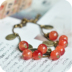 Châu âu và Mỹ đồ trang sức nhỏ retro pha lê ngọt ngào ít cherry quà tặng đẹp vài garnet bracelet bracelet bracelet nữ Vòng đeo tay Clasp
