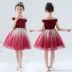 Cô gái dạ hội chủ nhà trẻ em công chúa váy fluffy từ vai cô gái trang phục piano trình diễn sàn catwalk mùa hè - Váy trẻ em đồ vest bé trai 3 mảnh Váy trẻ em
