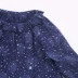 GẠO VÀ SKY 2019 cotton nguyên bản cho trẻ em áo sơ mi cổ lá sen tay dài bên trong Nhật Bản KOKKA - Áo sơ mi áo trẻ em Áo sơ mi
