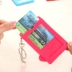 Hàn quốc silicone phim hoạt hình sinh viên thẻ xe buýt thiết lập của phụ nữ dễ thương móc chìa khóa nam siêu mỏng tươi chủ thẻ nhỏ chủ thẻ ví da bò Chủ thẻ