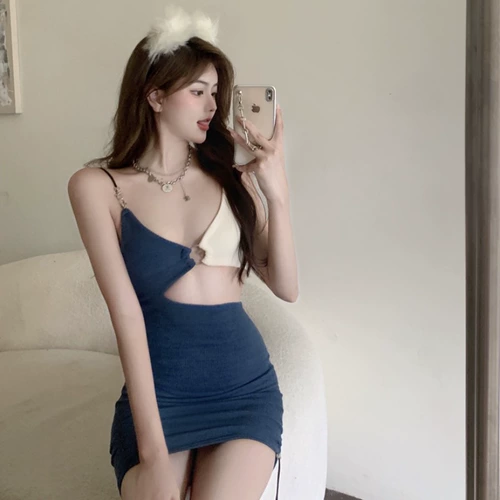 Небольшое дизайнерское платье-комбинация, юбка, платье, мини-юбка, на шнурках, с акцентом на бедрах