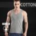 Áo vest mùa hè đầy chất cotton nam phong cách thể thao màu trắng xám đen cổ điển co giãn thoải mái mồ hôi tuyết tùng một thế hệ đóng hộp