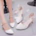 Mùa hè 2018 mới của phụ nữ Hàn Quốc giày cao gót đế xuồng với khóa từ với đôi dép hoang dã baotou dép đế xuồng Sandal