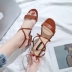 Dép nữ mùa hè 2018 mới thời trang dày với giày nữ sinh viên Hàn Quốc hoang dã với giày đế thấp sandal shondo Sandal