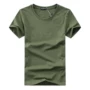 Nam giới và phụ nữ cotton T-Shirt class dịch vụ tùy chỉnh DIY văn hóa quảng cáo áo sơ mi quân đội màu xanh lá cây đồng chí đảng ngắn tay dụng cụ in LOGO áo thun nam tay ngắn có nón