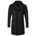 Đặc biệt cung cấp mùa đông màu đen thời trang nam len len len coat coat furry nam dài coat F2150 Áo len