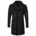 Đặc biệt cung cấp mùa đông màu đen thời trang nam len len len coat coat furry nam dài coat F2150