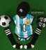 World Cup bóng đá phù hợp với bé ảnh Cáp Nhĩ Tân mùa hè jumpsuit bé áo tam giác Argentina túi cotton - Bóng đá quần áo bóng đá dài tay Bóng đá