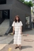 Ins đề nghị ~ Hàn Quốc mới hoang dã đại học gió màu cổ rắn vải đặc biệt xếp li bánh váy đầm váy đầm