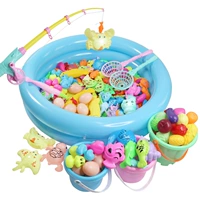 Детский магнитный пластиковый комплект для рыбалки для игр в воде, игрушка для ванны, 1-3-5 лет