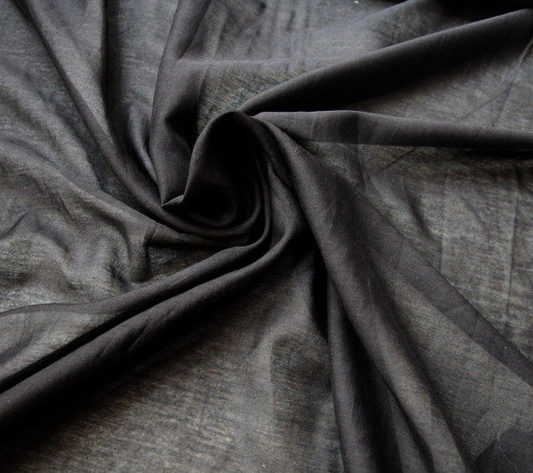 黑色真丝棉布料打底里衬里子面料丝棉布