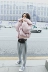 Nữ sinh viên 13macy phiên bản Hàn Quốc của bộ quần áo cotton mỏng mới lông cổ áo bông dày màu hồng dịch vụ bánh mì ngắn - Bông